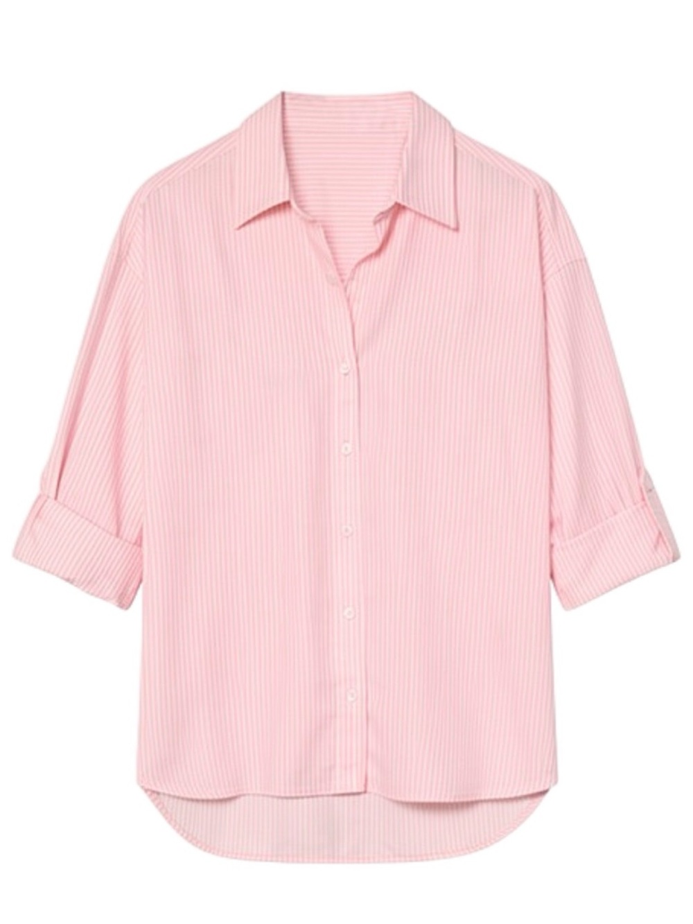 Pink Striped aritzia utility shirt